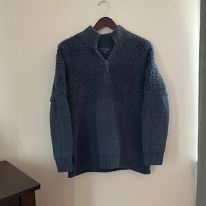 Barefoot Dreams Shearling Pullover in Smokey Blue